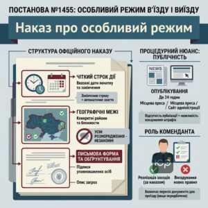 Постанова 1455 обмеження пересування та вимоги до наказу