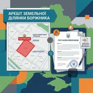 накладення арешту на земельну ділянку боржника процедура