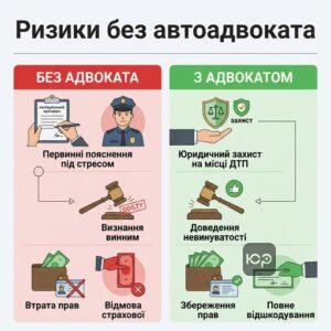 Наслідки ДТП без адвоката в Києві