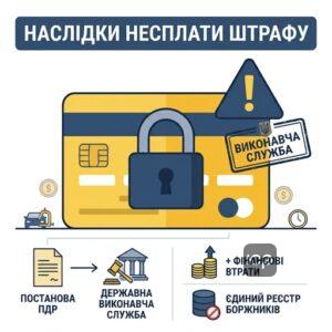 Наслідки несплати штрафу ПДР примусове виконання ДВС та блокування карток