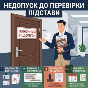 Недопуск до перевірки підстави та юридичні наслідки для бізнесу