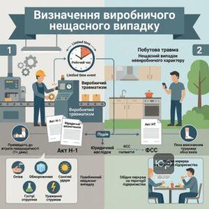 Визначення нещасного випадку на виробництві та відмінність від побутових травм