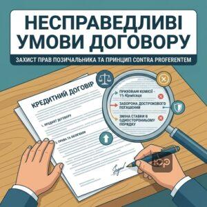 Несправедливі умови кредитного договору та захист прав позичальника