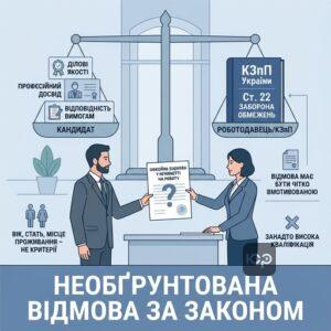 незаконна відмова у прийнятті на роботу кзпп аналіз прав кандидата