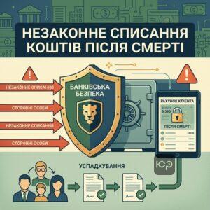 Незаконне списання або видача коштів з рахунку померлого клієнта банку