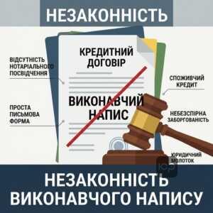 Підстави скасувати виконавчий напис СОНАТІ через відсутність нотаріального посвідчення договору.