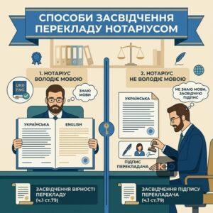Процедура нотаріальне засвідчення перекладу документів у нотаріуса