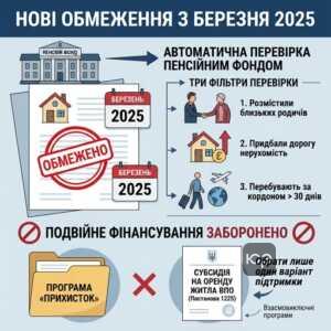 Обмеження та заборони на виплати за розміщення ВПО у 2025 році