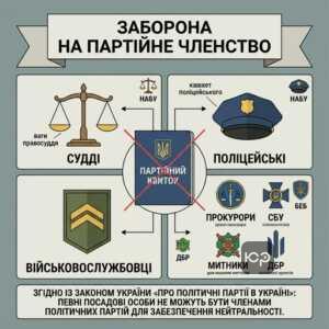 Перелік професій, яким заборонено бути членами політичних партій в Україні згідно із законом.