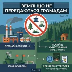 обмеження передачі земель громадам стаття 117 ЗКУ