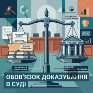 Обов'язок доказування у судовому спорі з банком за кредитним договором