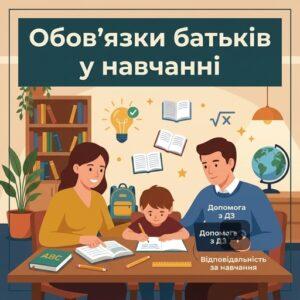 Батьки допомагають дитині виконувати освітню програму та домашні завдання