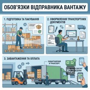 Обов'язки відправника вантажу при укладенні договору перевезення