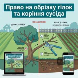 відрізання гілок дерев сусіда закон україна ст 105 зку