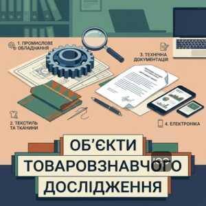 Об'єкти товарознавчої експертизи та питання експерту