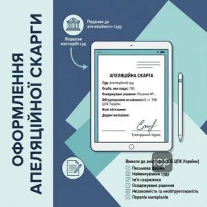 Як правильно оформлюється апеляційна скарга в цивільному процесі через Електронний суд