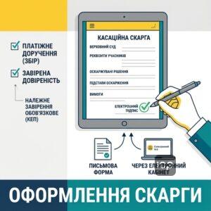 касаційна скарга в цивільному процесі Верховний Суд оформлення