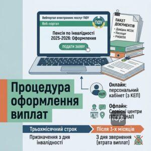 Подача документів на пенсію по інвалідності ПФУ 2025 2026
