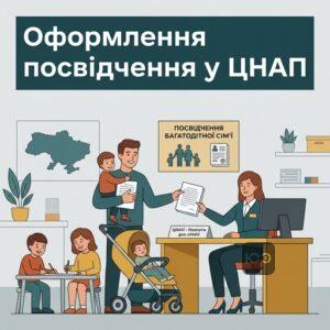 Подача документів на посвідчення багатодітного батька через ЦНАП