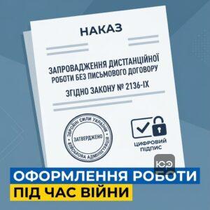 Оформлення дистанційної роботи наказом під час війни в Україні