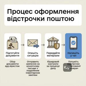 Покрокова схема оформлення відстрочки від мобілізації поштою без особистого візиту до ТЦК з адвокатом