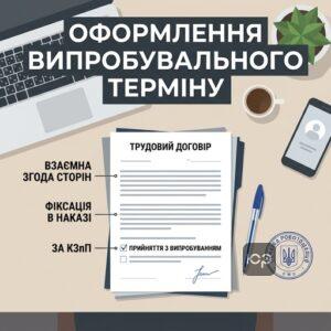 Оформлення наказу про прийняття на роботу з випробувальним терміном за КЗпП