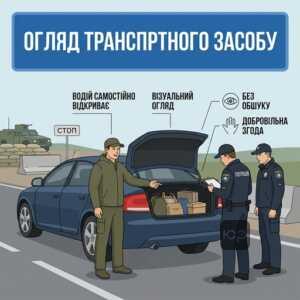 Порядок огляду речей та транспортних засобів воєнний стан