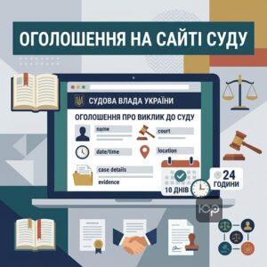 Виклик відповідача через оголошення на офіційному сайті судової влади