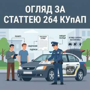 стаття 264 купап огляд авто протокол поняті
