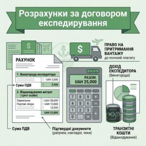 Фінансові розрахунки та оплата послуг експедитора за договором