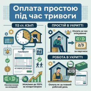 Оформлення та оплата простою не з вини працівника під час повітряної тривоги за ст. 113 КЗпП