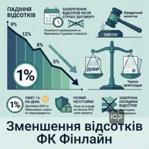 Оскарження відсотків ФК Фінлайн та застосування ліміту 1 відсоток на день