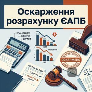 Як оскаржити розрахунок заборгованості ТОВ ФК ЄАПБ у суді