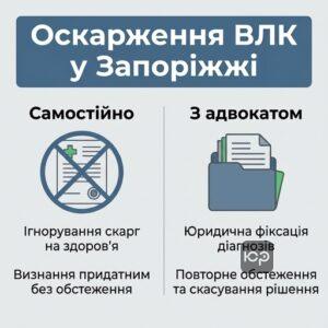 Оскарження рішення ВЛК у Запоріжжі за допомогою військового адвоката