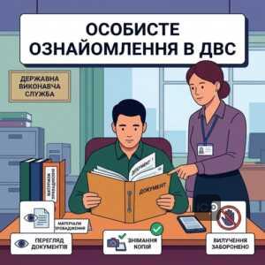 Особисте ознайомлення з матеріалами виконавчого провадження в ДВС