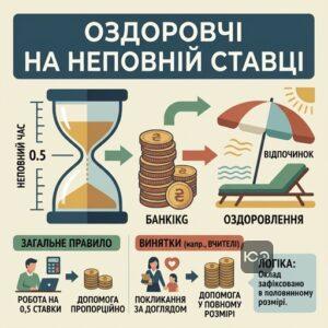 виплата матеріальної допомоги на оздоровлення при неповному робочому часі