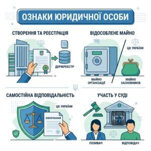 Ключові ознаки та види юридичних осіб в Україні