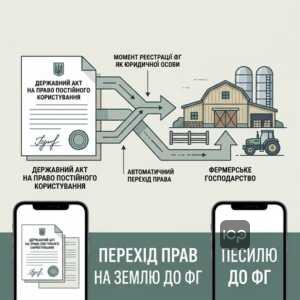 автоматичний перехід права постійного користування земельною ділянкою до фермерського господарства позиція суду