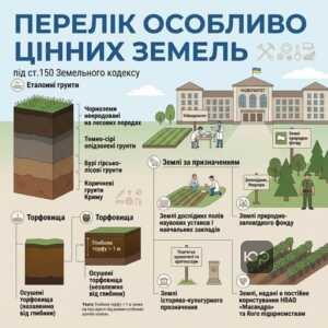 Класифікація та перелік особливо цінних земель в Україні згідно зі статтею 150 ЗКУ