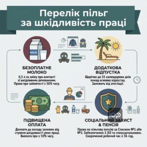 Перелік пільг та компенсацій за важкі та шкідливі умови праці в Україні