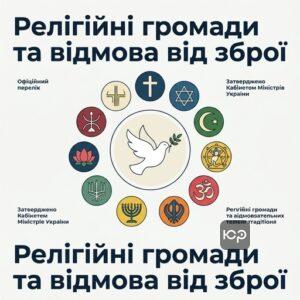 Список релігійних громад в Україні, віровчення яких забороняє використання зброї та участь у бойових діях.