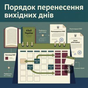 Порядок переноса рабочих дней по распоряжению Кабинета Министров Украины и приказу работодателя.