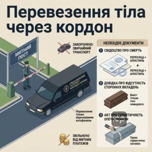 Правила та митні вимоги щодо перевезення тіла померлого через кордон