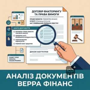 Перевірка договору факторингу та права вимоги ТОВ Верра Фінанс