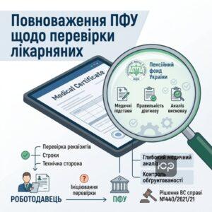 Перевірка листків непрацездатності ПФУ та повноваження роботодавця