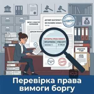 Перевірка документів та права вимоги ФК РЕАЛАЙНС ФІНАНС за договором факторингу