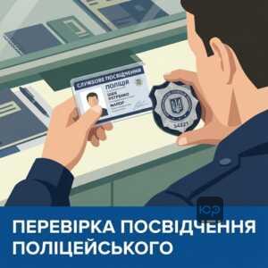 Перевірка службового посвідчення та жетона поліції