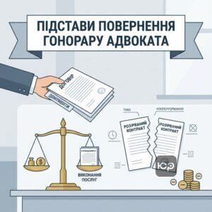Підстави для повернення гонорару адвоката через розірвання договору або неякісні послуги