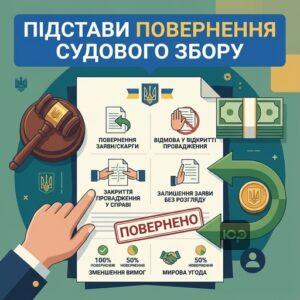 Законні підстави для повернення судового збору у цивільному процесі
