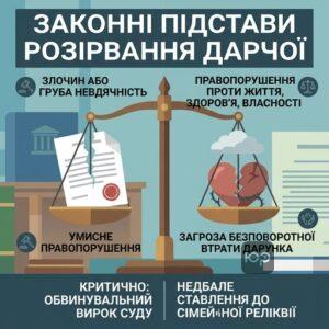 Підстави для розірвання договору дарування через злочин або грубу невдячність за ЦК України